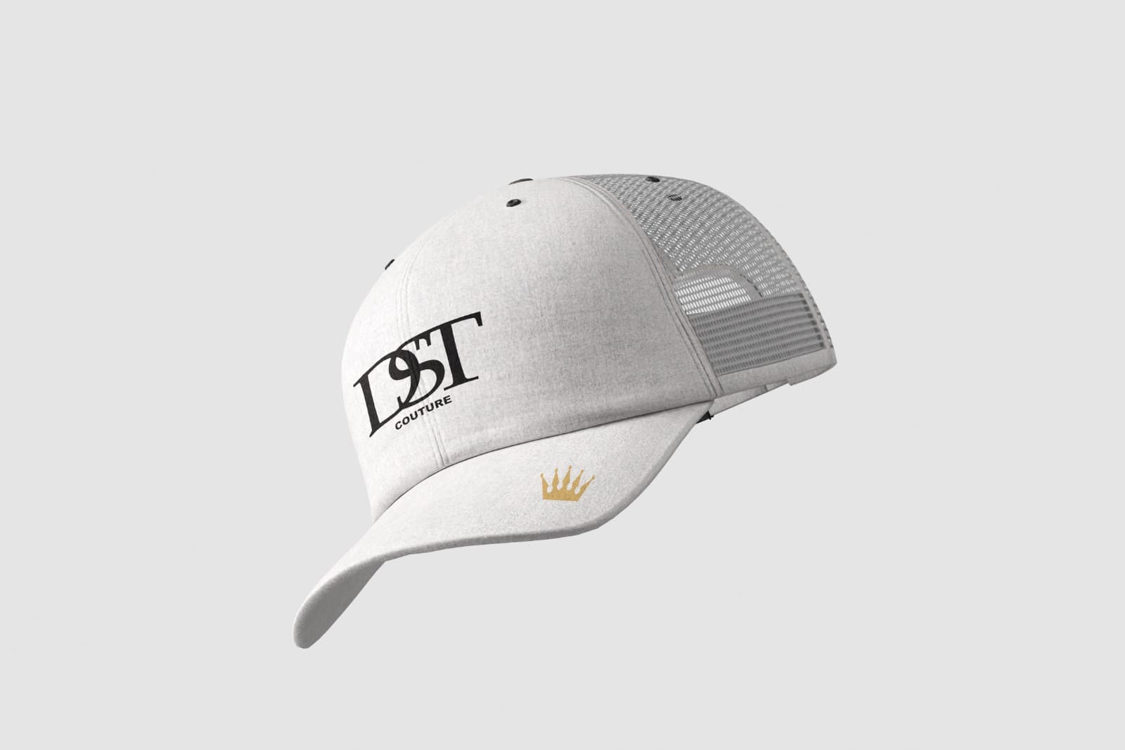 Gorra Trucker — Blanca / Gris